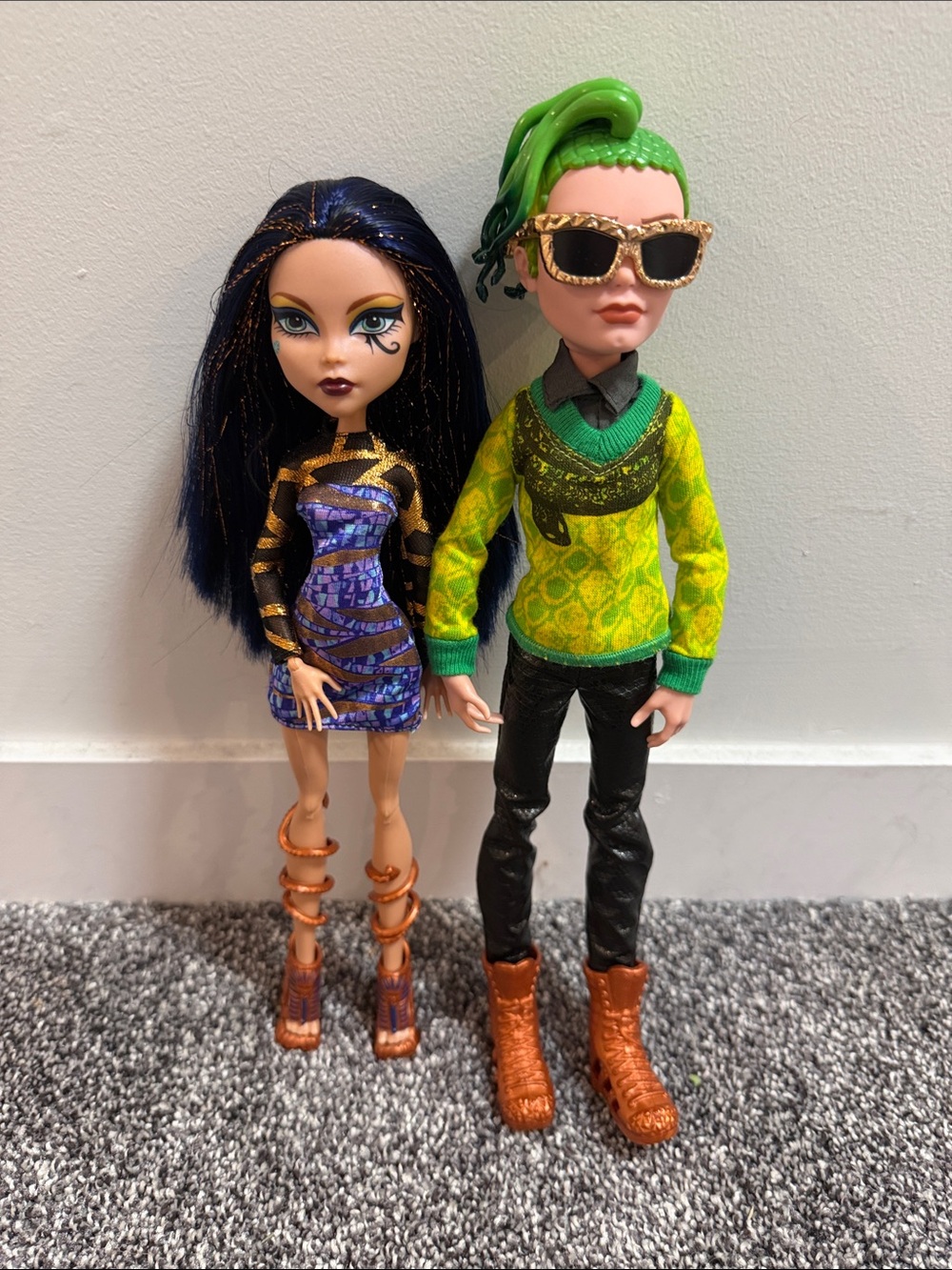 Monster High Cleo de Nile and Deuce Gorgon Boo York Dolls